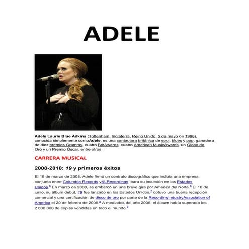 powerpoint de adele | PPTX