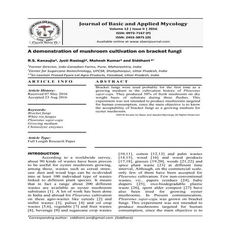 A demonstration of mushroom cultivation on bracket fungi