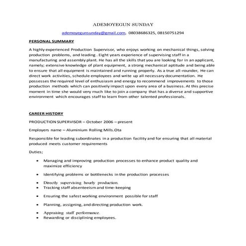 Ademoyegun sunday afe