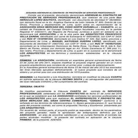 Adendum 2 contrato proyecto
