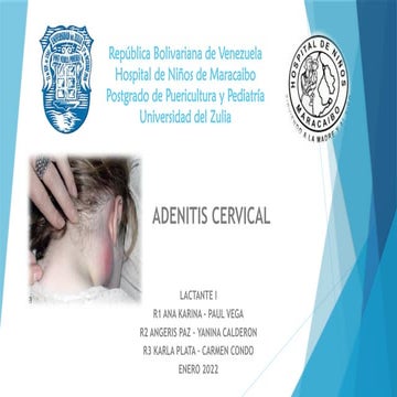 ADENITIS CERVICAL DIAPOSITIVAS COMPLETAS | PPTX