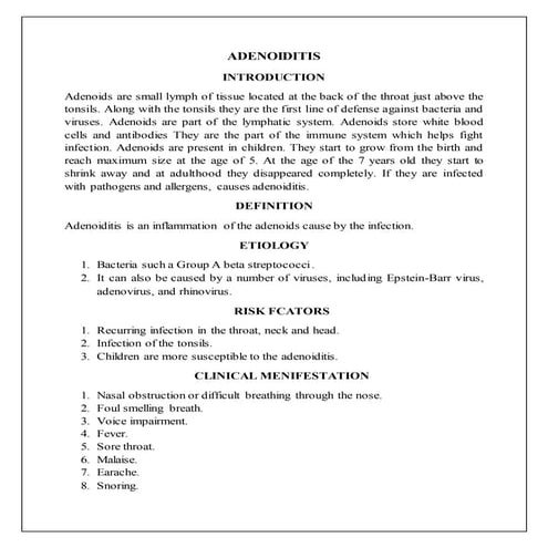 Adenoiditis