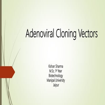 Adenoviral cloning vectors