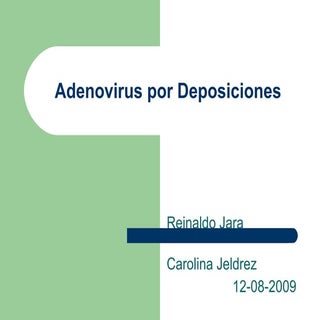 Adenovirus Por Deposiciones