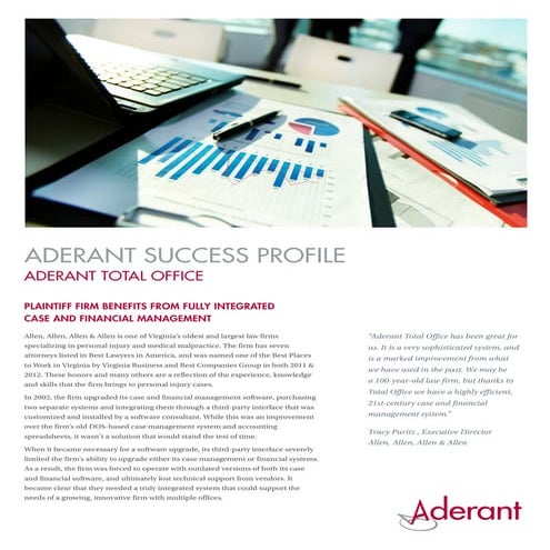 Aderant Success Profile: Total Office Allen - Allen Case Study