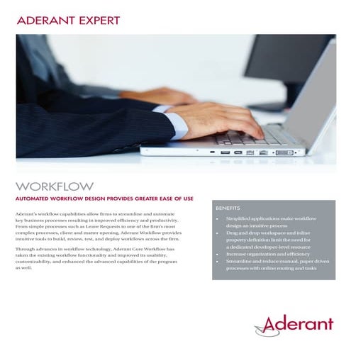 Aderant Expert - Advanced Workflow Design
