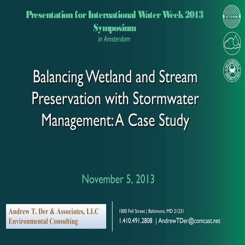 Wetlands and Stormwater Management