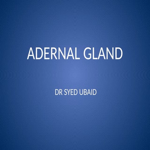 ADERNAL gland sugical lecture syed obaid professor of surgery