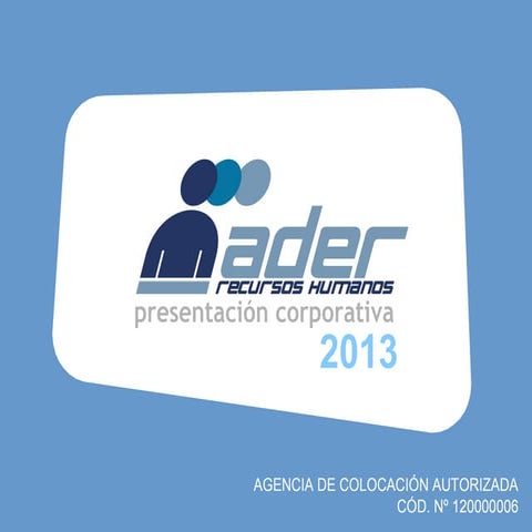 ADER RRHH PRESENTACIÓN CORPORATIVA