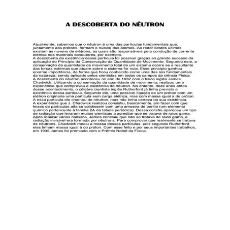 A descoberta do neutron