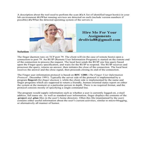 A description about the tool used to perform the scan A list of identi.docx