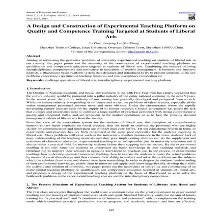 A design and construction of experimental teaching platform on