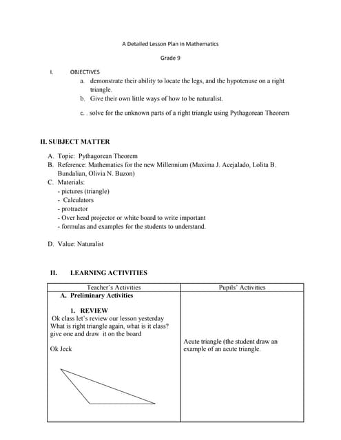 A detailed lesson plan in mathematicsfinal
