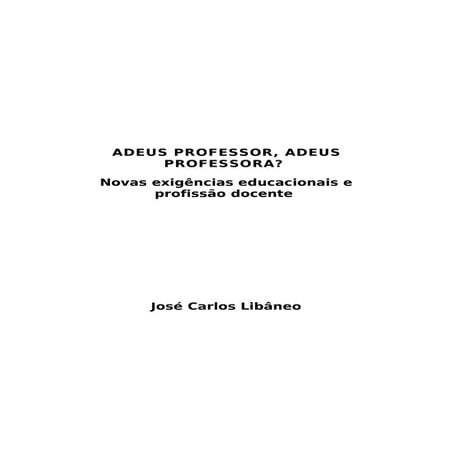 Resumo adeus professor adeus professora? | PDF