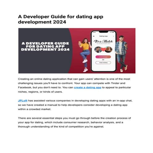 A Developer Guide for dating app development 2024.pdf