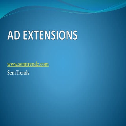Ad extensions