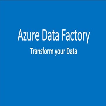 Build ETL Process using Azure Data Factory | PPTX | Cloud Computing ...