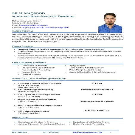 CV-BIlAL MAQSOOD-ACCA | PDF