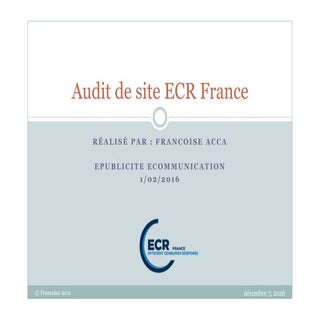 Extract Audit de site Francoise Acc...