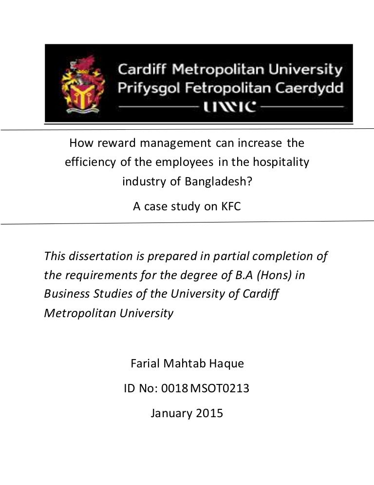 Dissertation report on advertisements