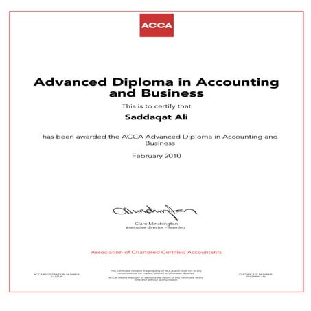 Advance diploma ACCA