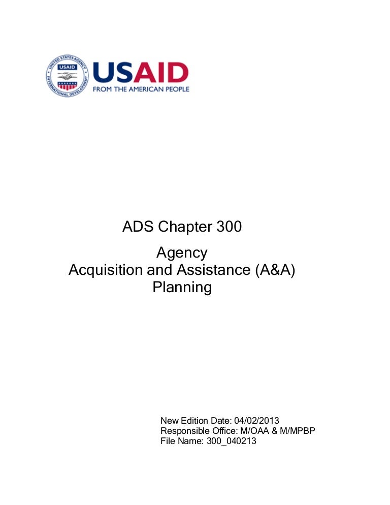 ads 300 ofpp policy letter 11 01