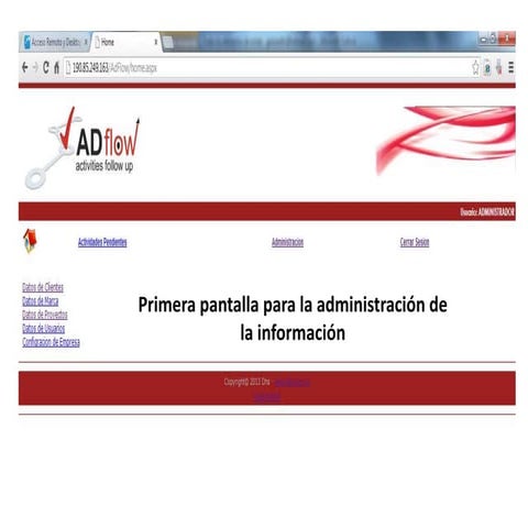 Sistema Seguimiento de Actividades - AD FLOW