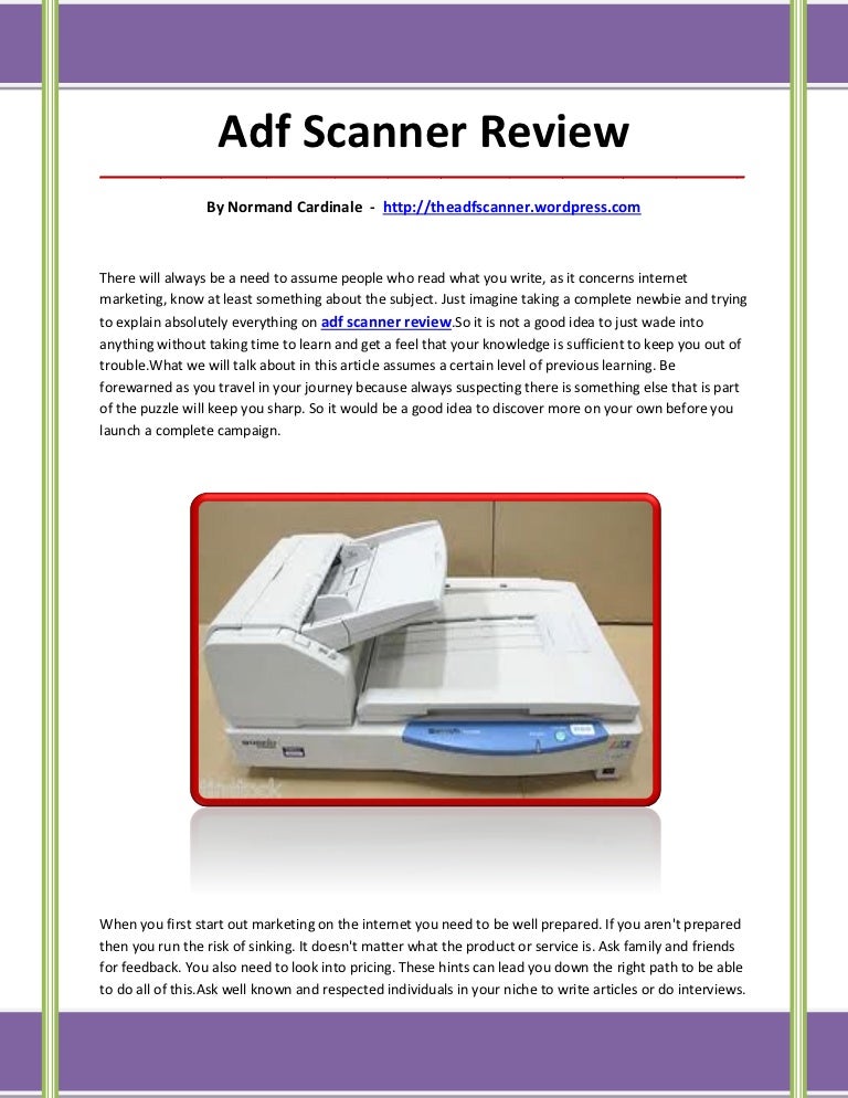 Adf scanner review