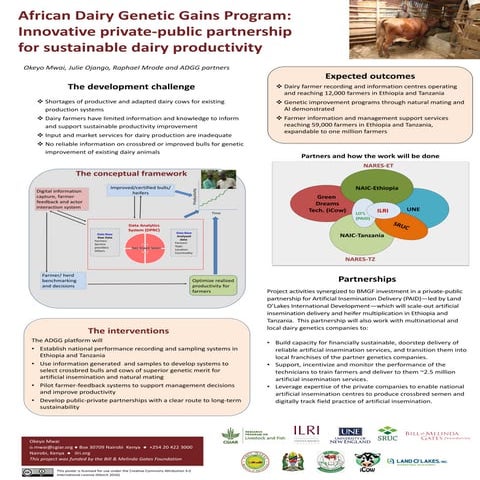 African Dairy Genetic Gains Program: Innovative private-public partnership fo...