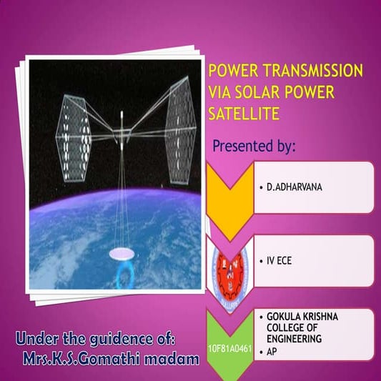 power transmismission via solar power satellite