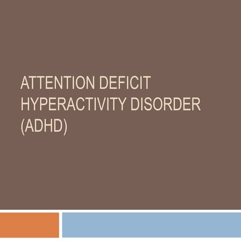 Adhd presentation
