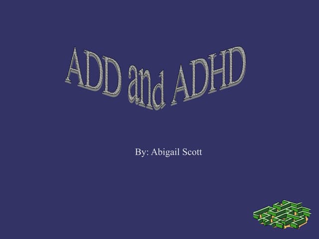 Adhd presentation