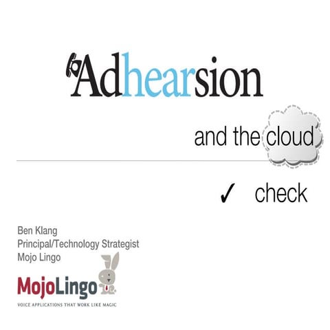 Adhearsion for Devs  - CloudComm 2011