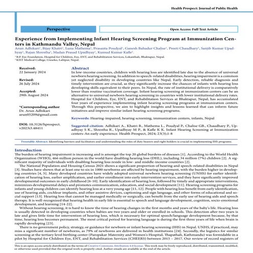 hearing screening in new born babies born