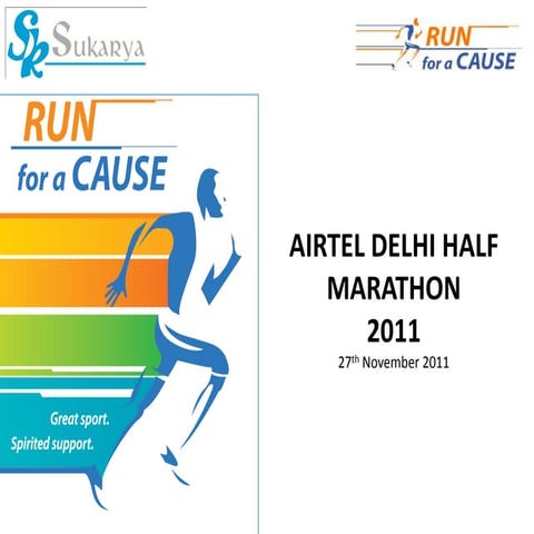 Sukarya and the Corporate Challenge of Airtel Delhi Half Marathon 20111
