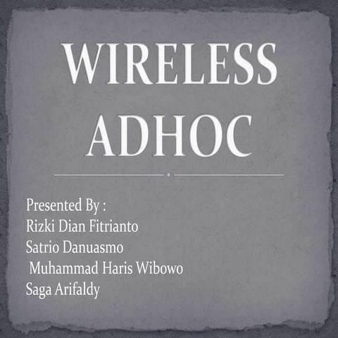 jnsp wireless adhoc