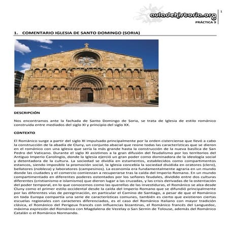 Adh práctica 009 comentario iglesia santo domingo soria