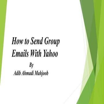 How to send group emails with yahoo
