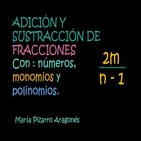 Adición y sustracción de fracciones
