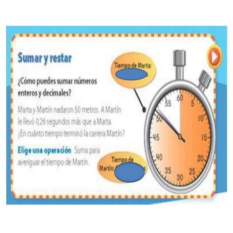 Adición y sustracción de números decimales