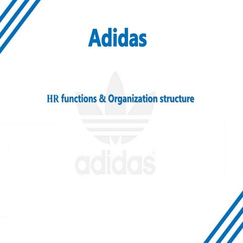 Adidas HR functions and organizational behaviour