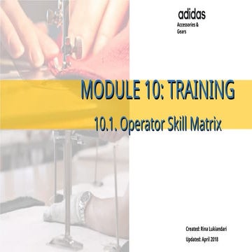 Operator Skill Matrix and Multiskilling Training for Workforce ...