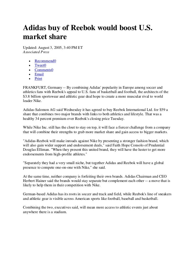 reebok and adidas same company