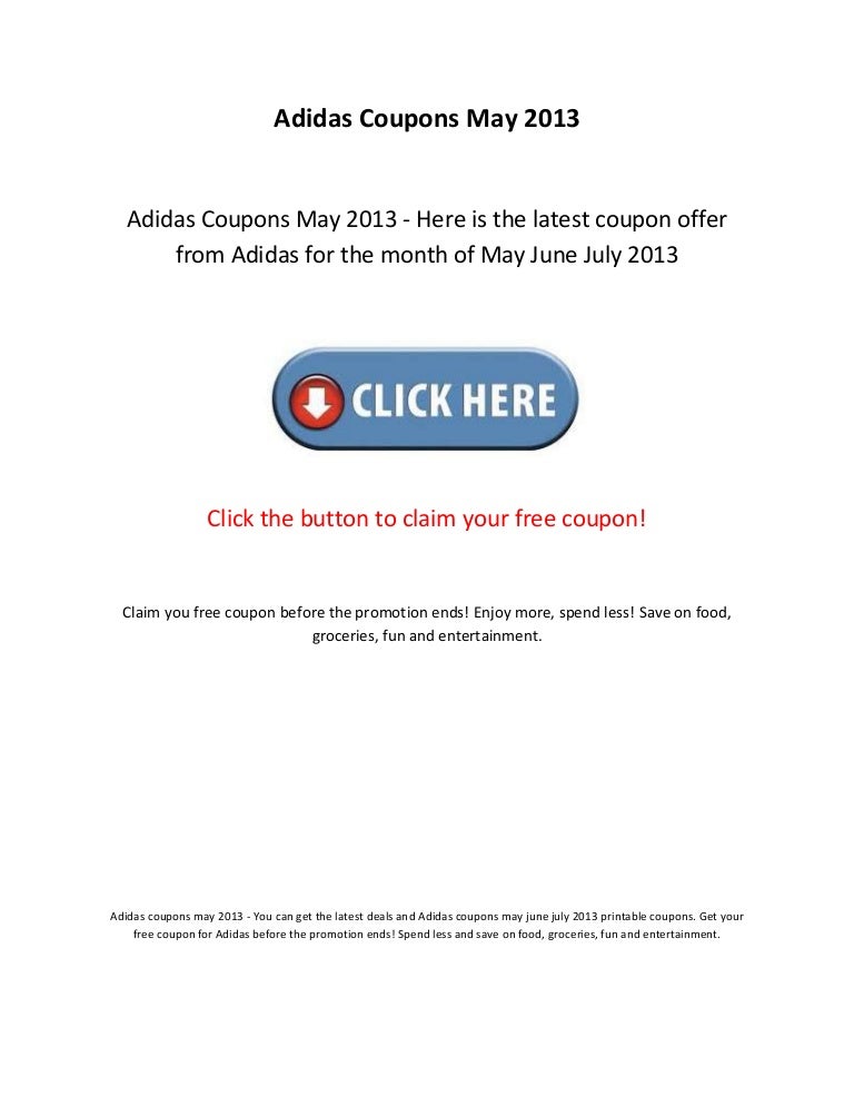 adidas free coupons