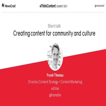 Creating Content for Community and Culture: adidas