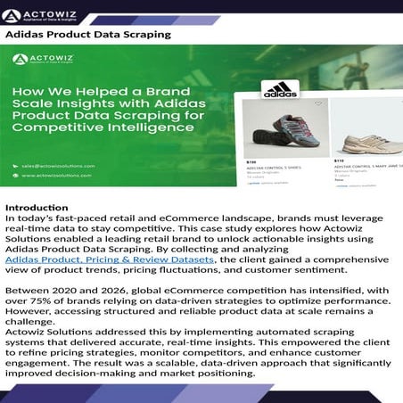 Adidas Product Data Scraping Actowiz Solutions | PPTX