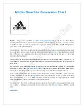 adidas shoe size conversion chart