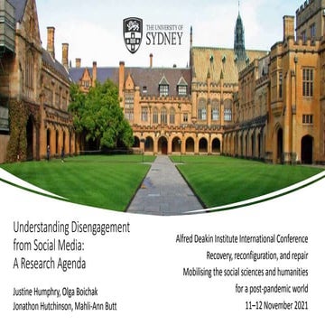 Understanding Disengagement from Social Media: A Research Agenda