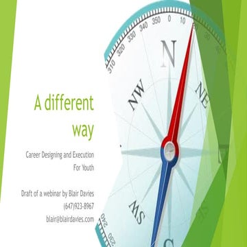 A different way - career design for youth