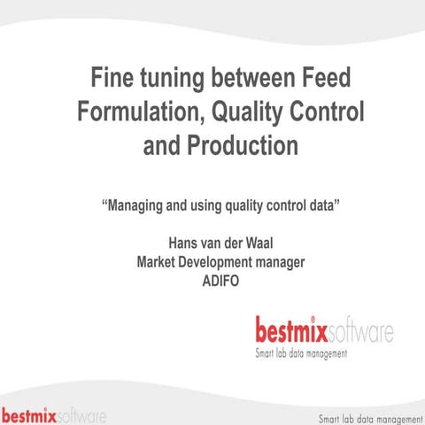 VIV Asia 2013, Adifo: fine tuning between feed formulation, CropTech-FeedTech...